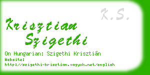 krisztian szigethi business card